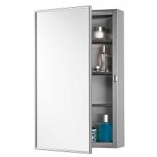Jensen Medicine Cabinets 230P26SSX - S-CUBE 1DR 16X26 SS8 WB/SS SS/ADJ OVER