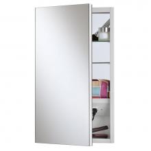 Jensen Medicine Cabinets 704317X - MERIDIAN 1DR 15X25 FMLS POL WB/ST GL/ADJ OVER