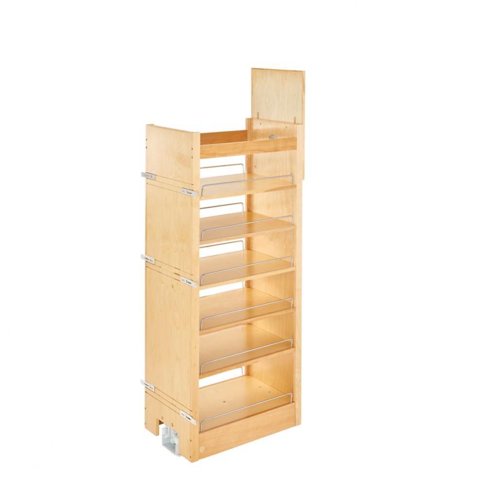 Wood Tall Cabinet Pull Out Pantry Organizer w/Soft Close