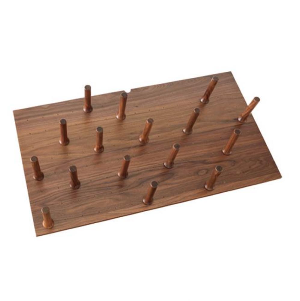 Walnut Trim to Fit Drawer Peg Board Insert with Wooden Pegs