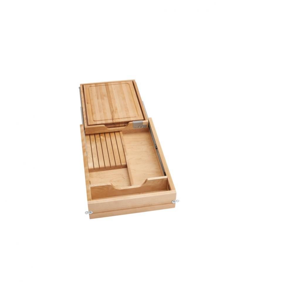 18 in Knife and Cutting Board Drawer Kit Soft Close
