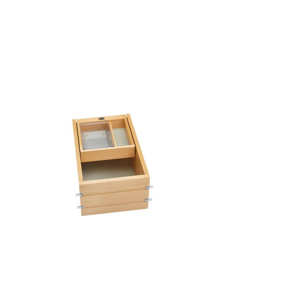 Wood Vanity Cabinet Replacement Half Tier Drawer System (No Slides)