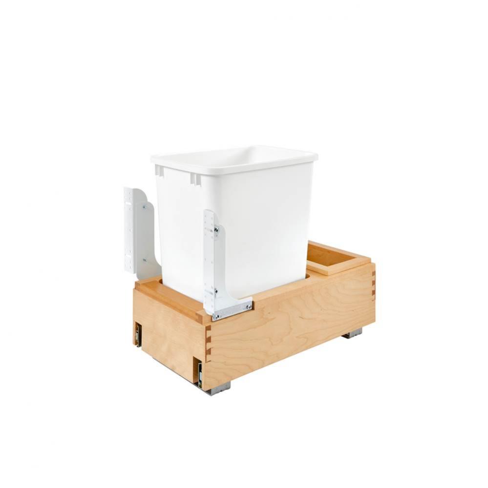 Wood Bottom Mount Pull Out Trash/Waste Container