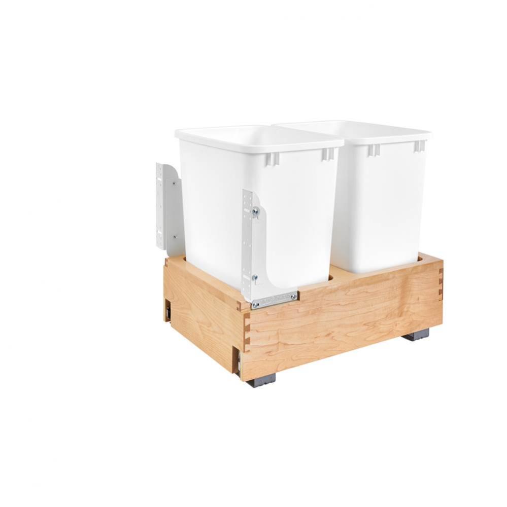 Wood Bottom Mount Pull Out Trash/Waste Container