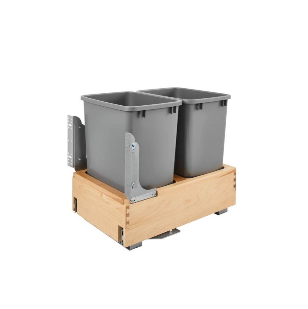 Wood Pull Out Trash/Waste Container with Soft/Open Close