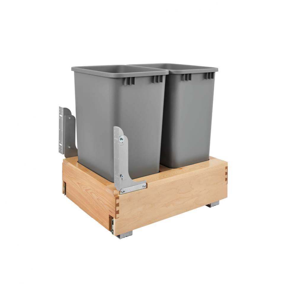 Wood Pull Out Trash/Waste Container with Soft/Open Close
