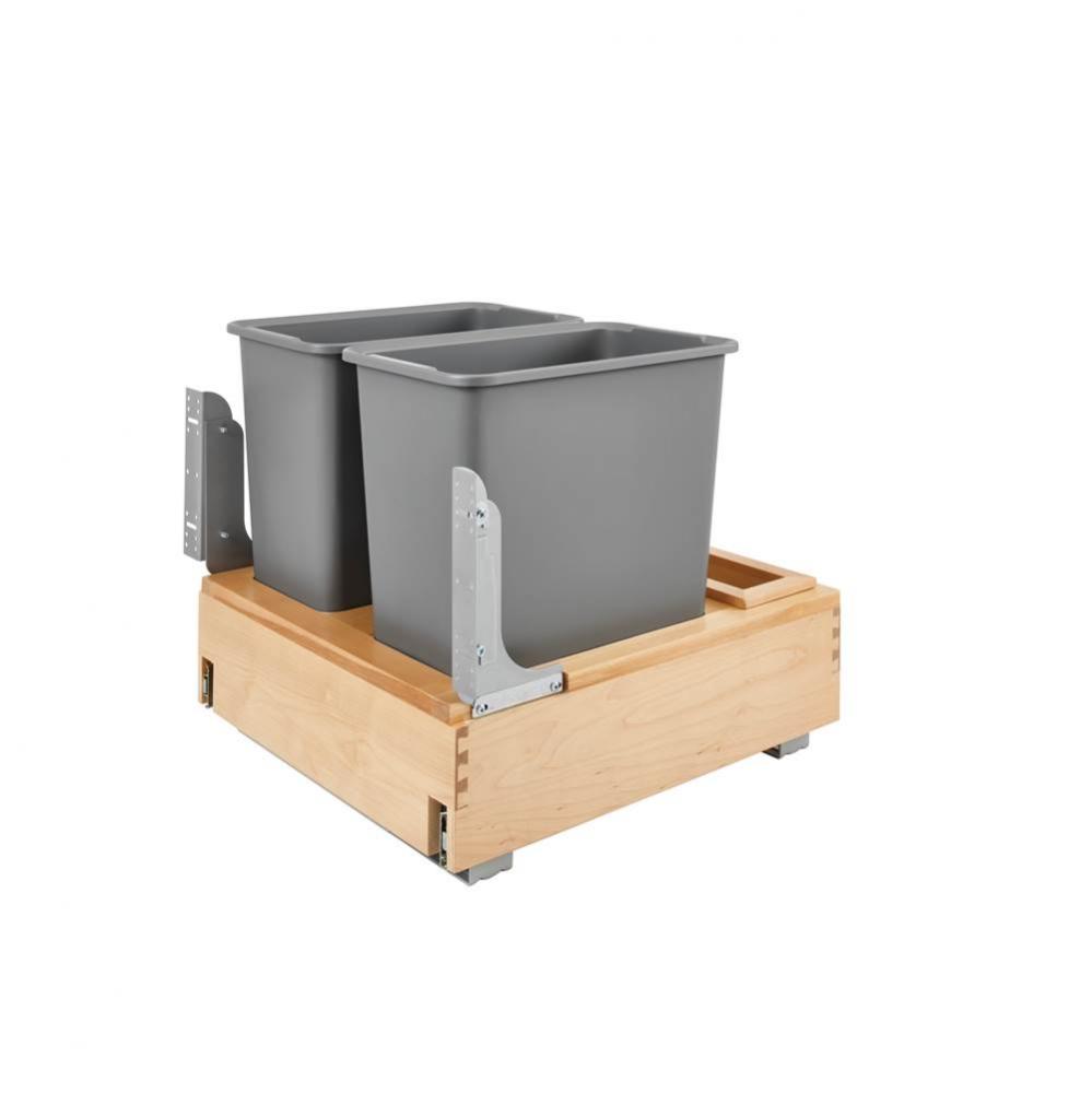 Wood Pull Out Trash/Waste Container with Soft/Open Close