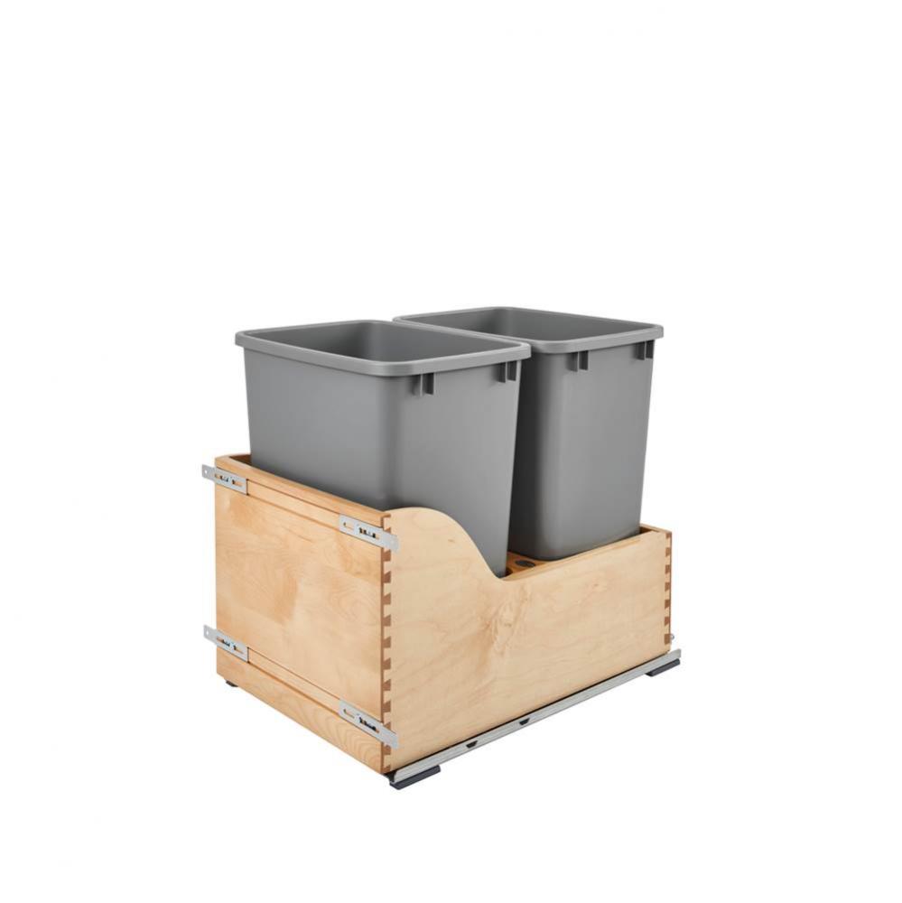 Wood Pull Out Trash/Waste Container w/Soft Close