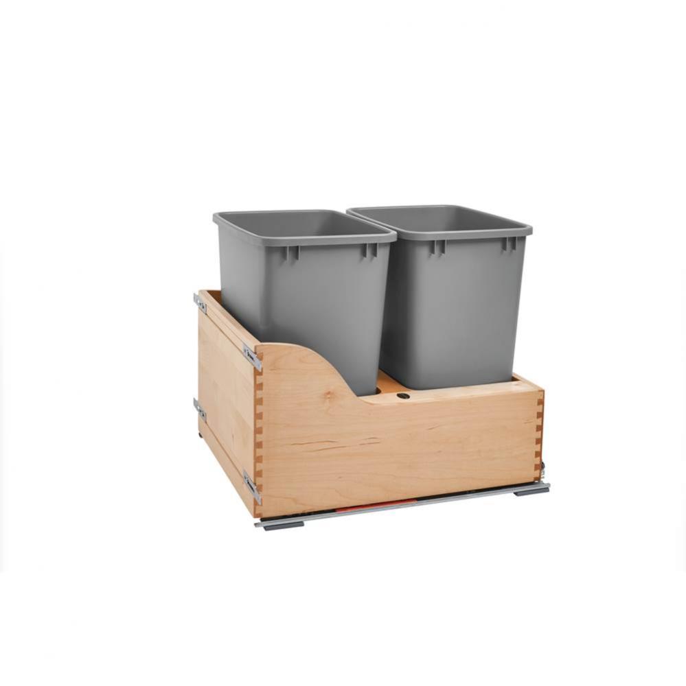 Wood Pull Out Trash/Waste Container w/Soft Close