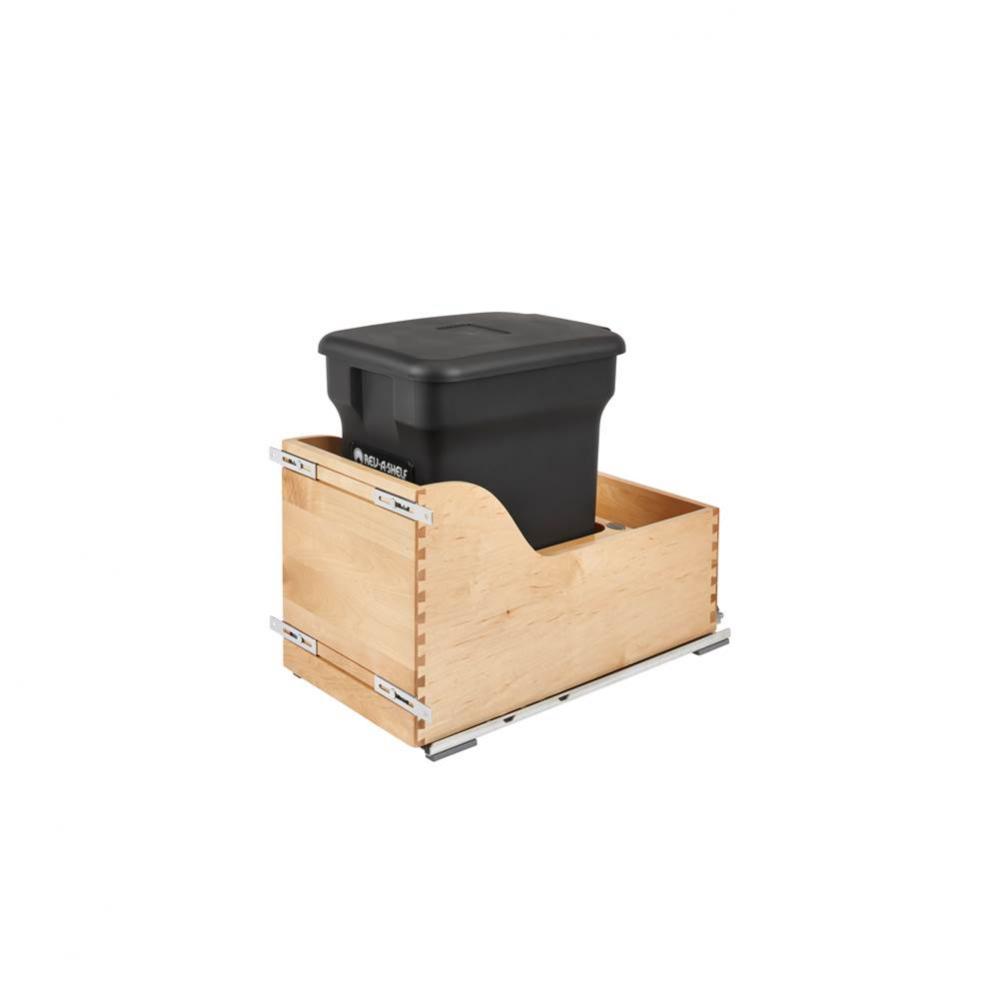 Wood Pull Out Compost Container w/Soft Close