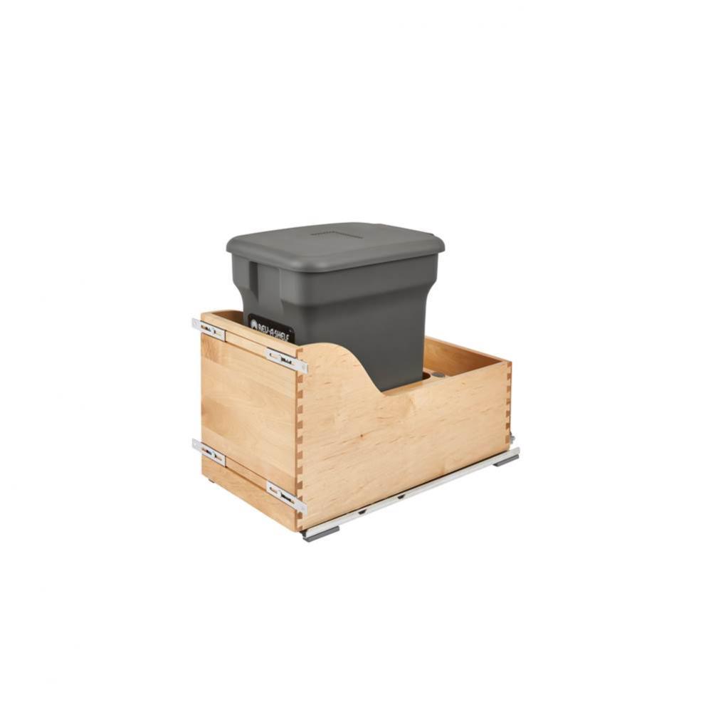Wood Pull Out Compost Container w/Soft Close
