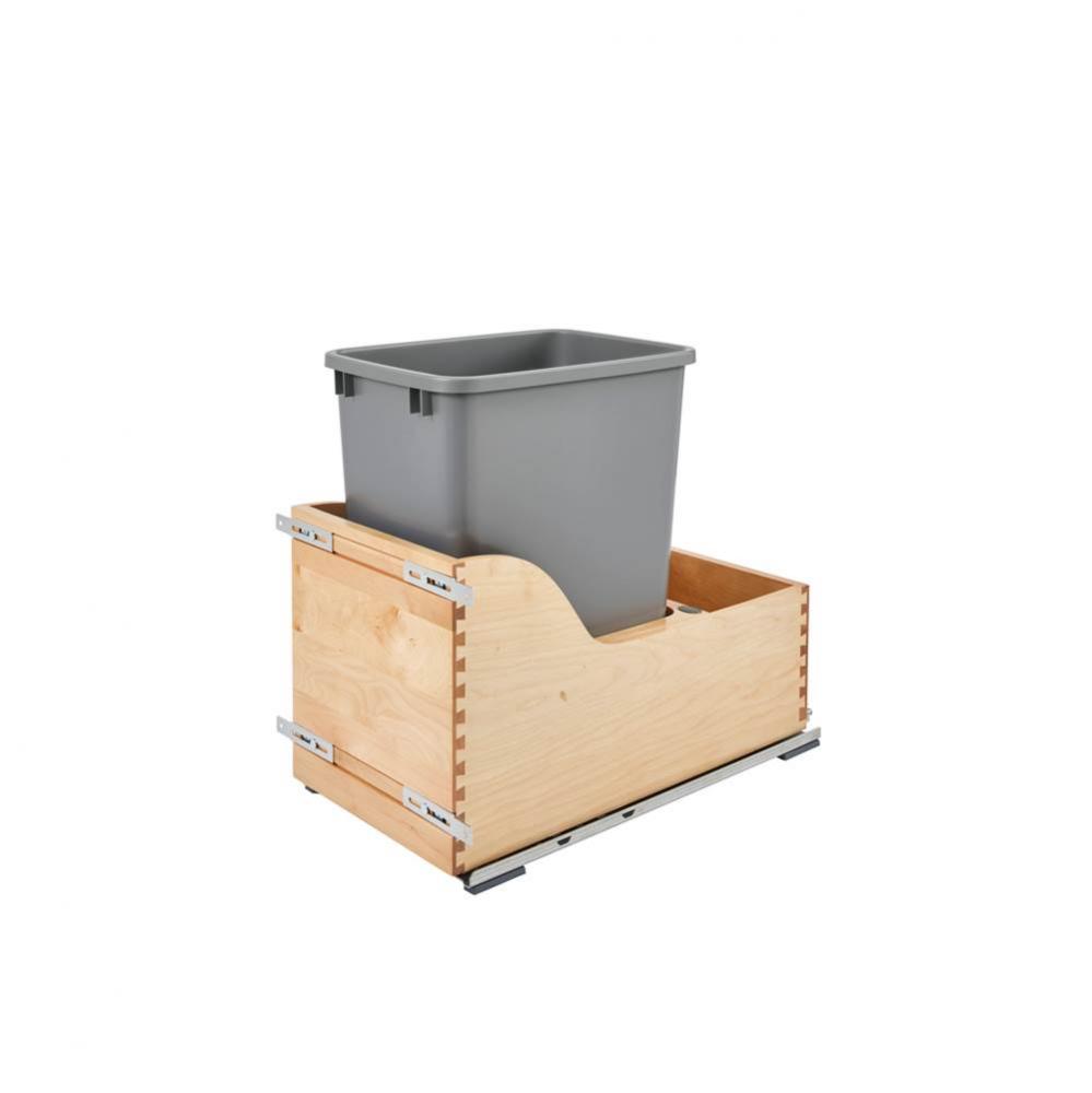 Wood Pull Out Trash/Waste Container w/Soft Close and Servo Drive System