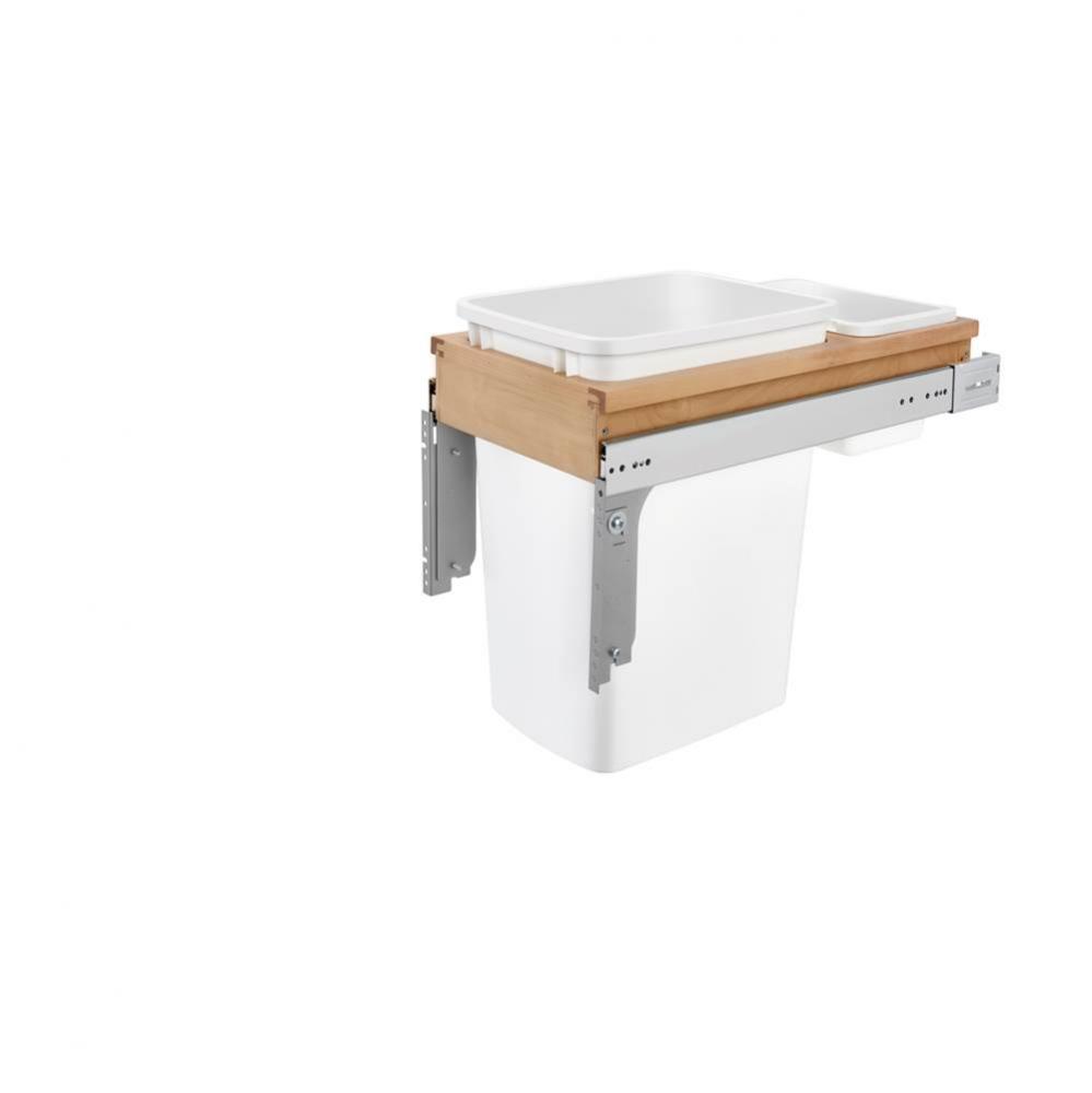 Wood Top Mount Pull Out Single Trash/Waste Container