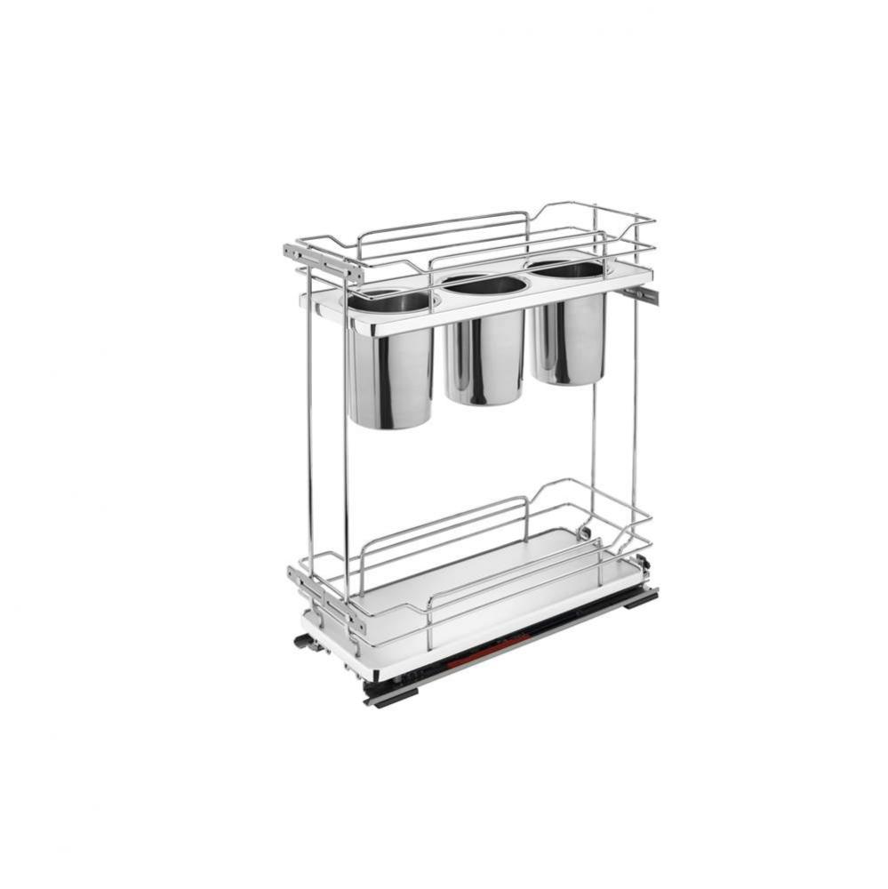 Two-Tier Utensil Pull Out Organizers w/Soft Close
