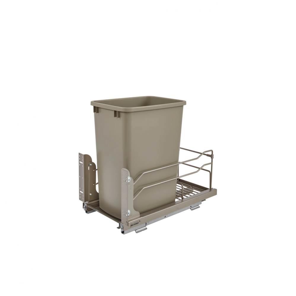 Steel Bottom Mount Pull Out Waste/Trash Container w/Soft Close
