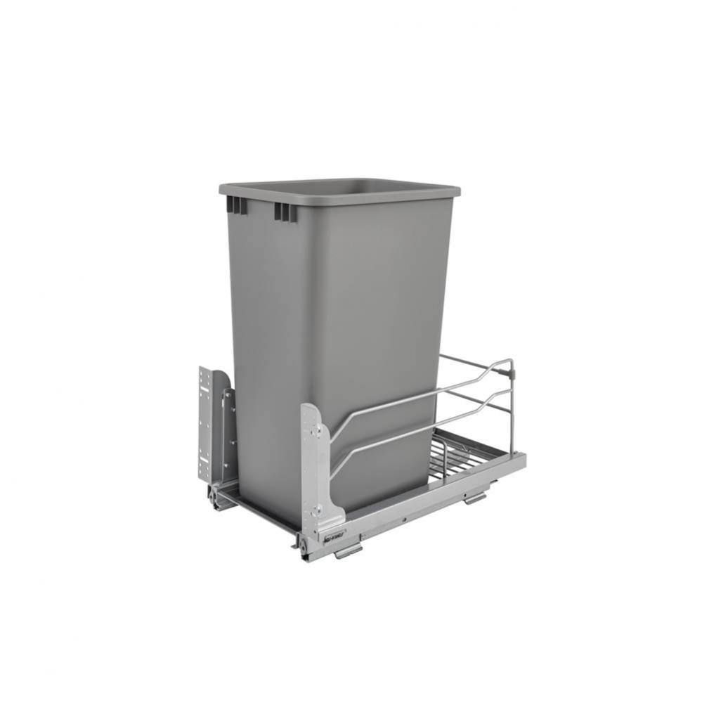 Steel Bottom Mount Pull Out Waste/Trash Container for Full Height Cabinets w/Soft Close