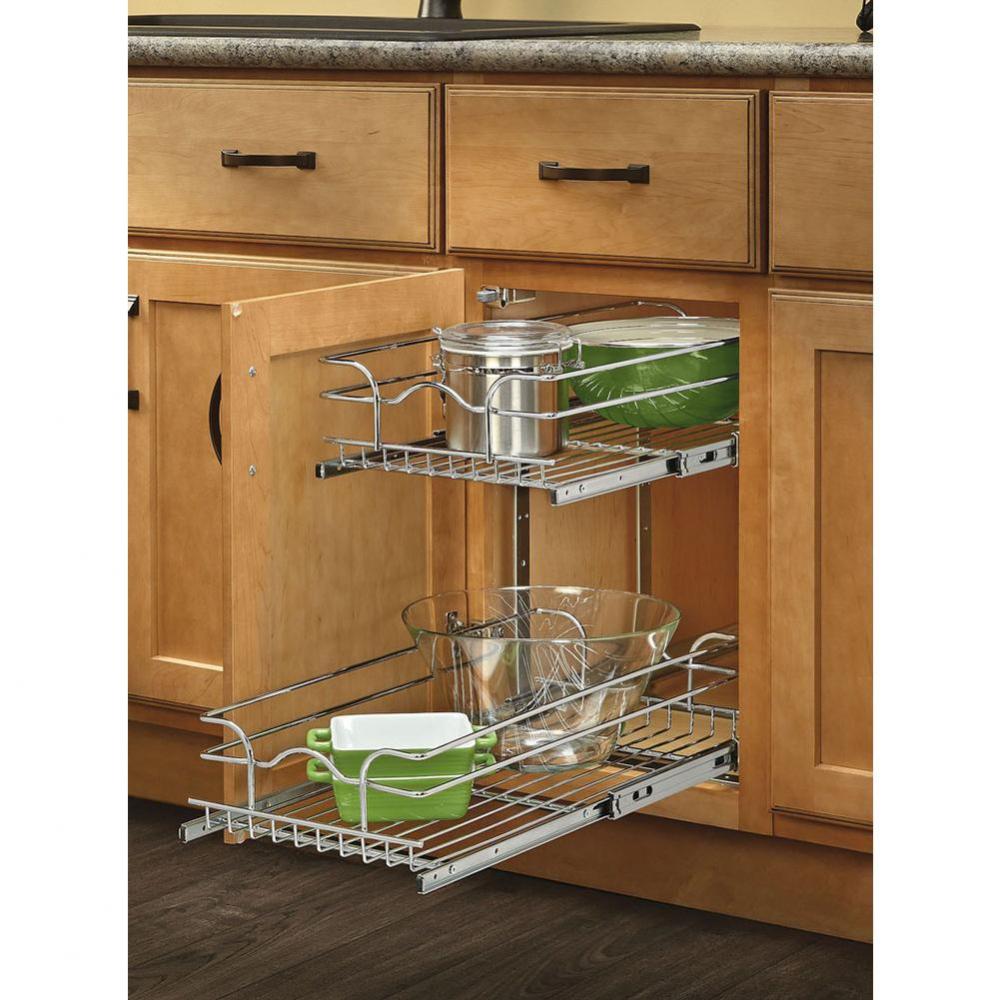 Double Chrome Wire Basket 9 in. W x 18 in.