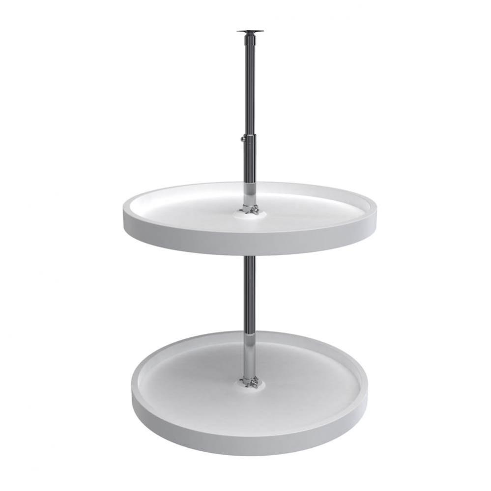 Polymer Full-Circle 2-Shelf Lazy Susan for Corner Wall Cabinets