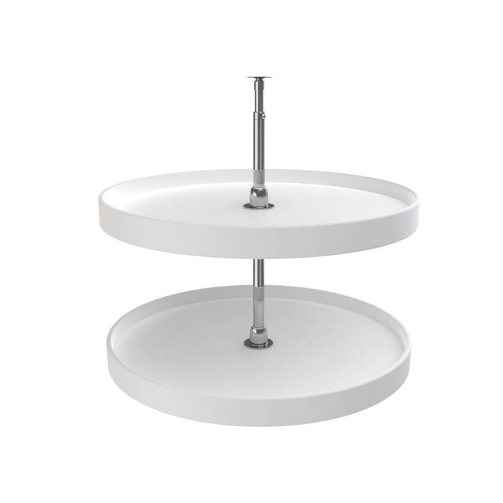 Polymer Full-Circle 2-Shelf Lazy Susan for Corner Base Cabinets