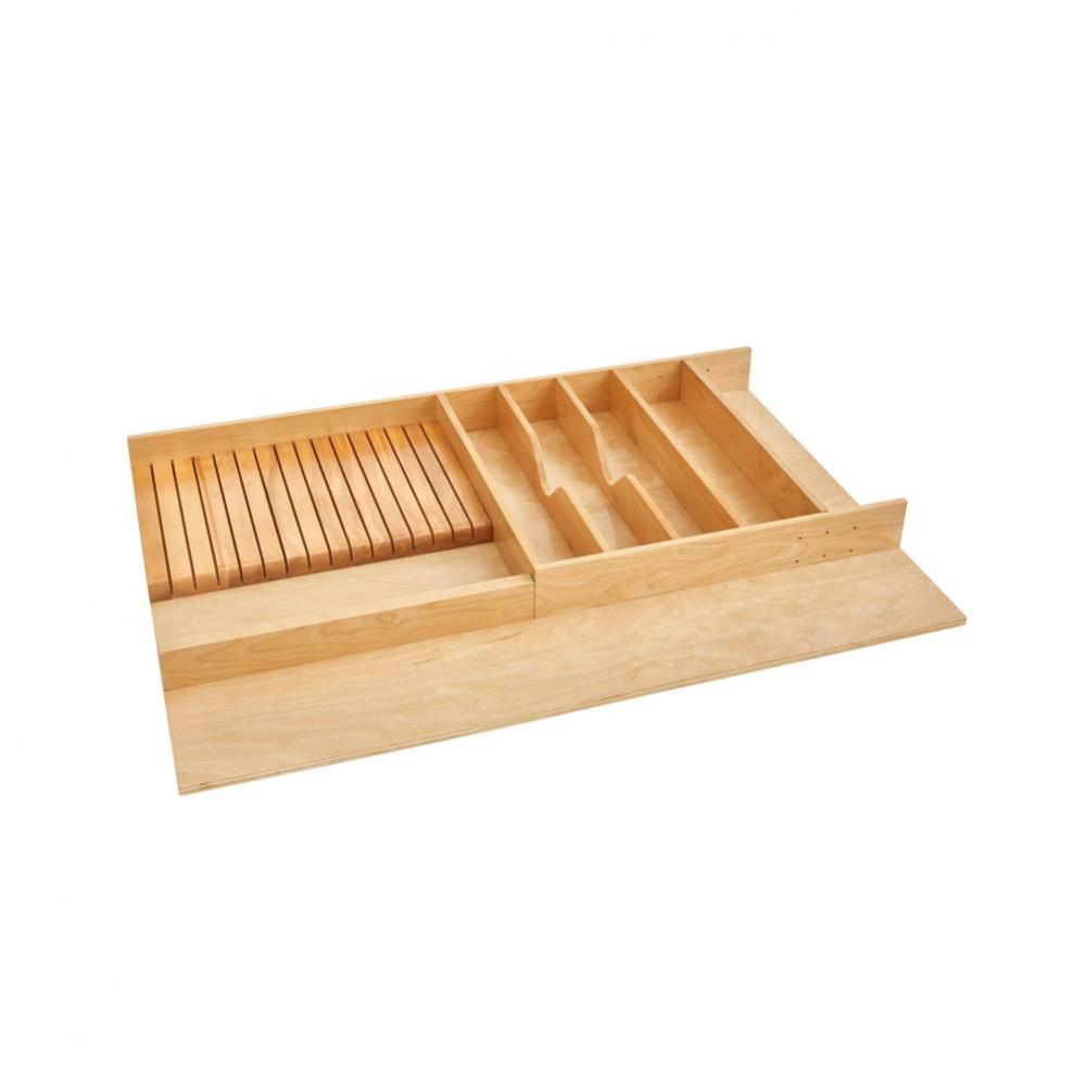 Wood Trim to Fit Shallow Utility/Knife Block Drawer Insert Organizer