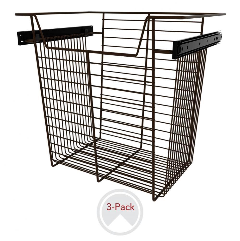 18'' W Closet Baskets for Custom Closet Systems (3-pack)