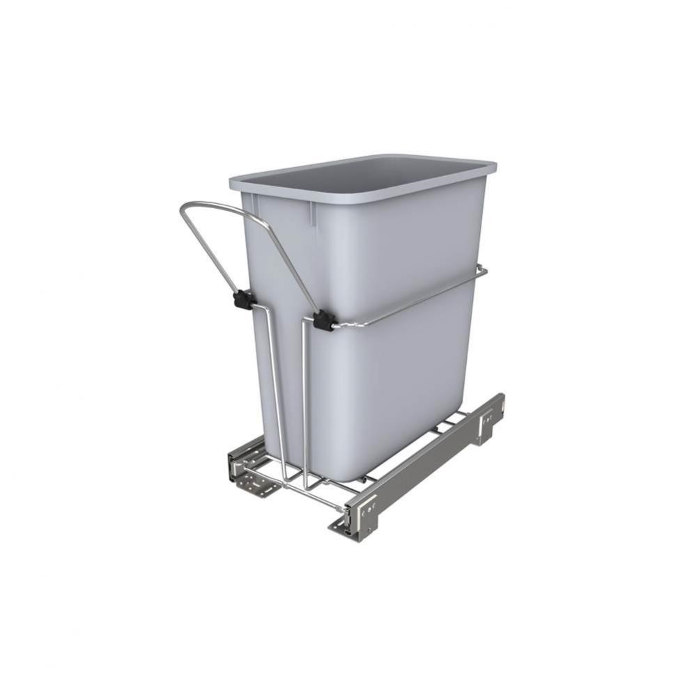 Undersink Chrome Steel Pull Out Waste/Trash Container