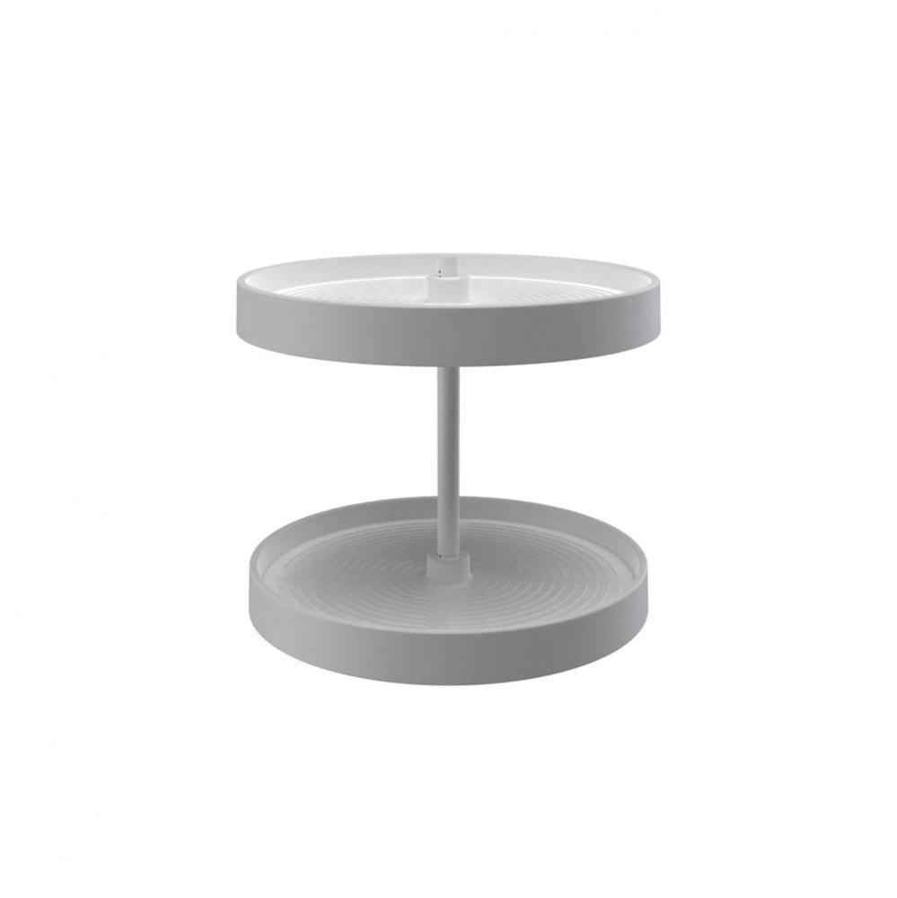 Polymer Full Circle 2-Shelf Lazy Susan w/Bottom Mount Hardware for Corner Wall Cabinets