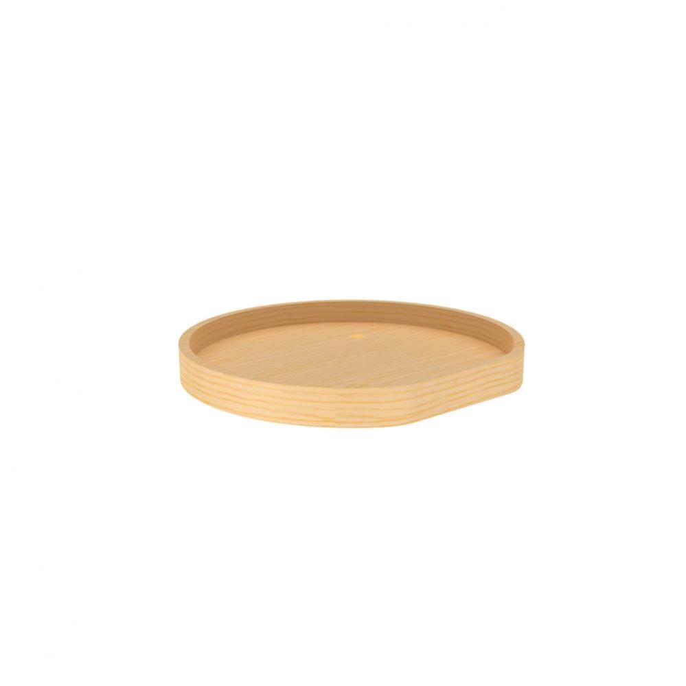 Banded Wood D-Shape Lazy Susan for Corner Wall Cabinets w/Swivel bearing