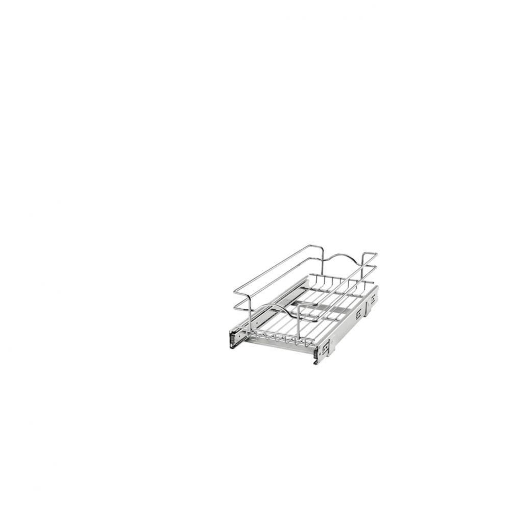 Single Tier Bottom Mount Pull Out Steel Wire Organizer