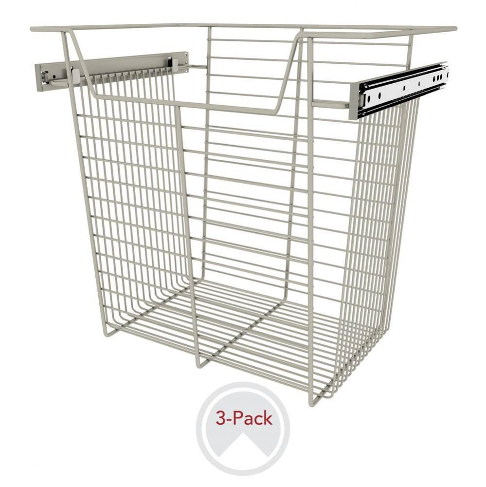 18'' W Closet Baskets for Custom Closet Systems (3-pack)