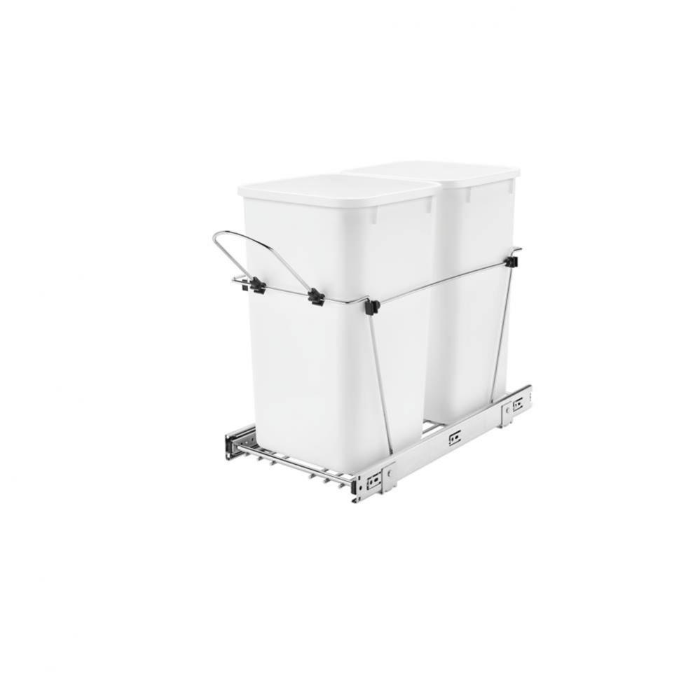 Double 27 Qrt Pull-Out Waste Containers