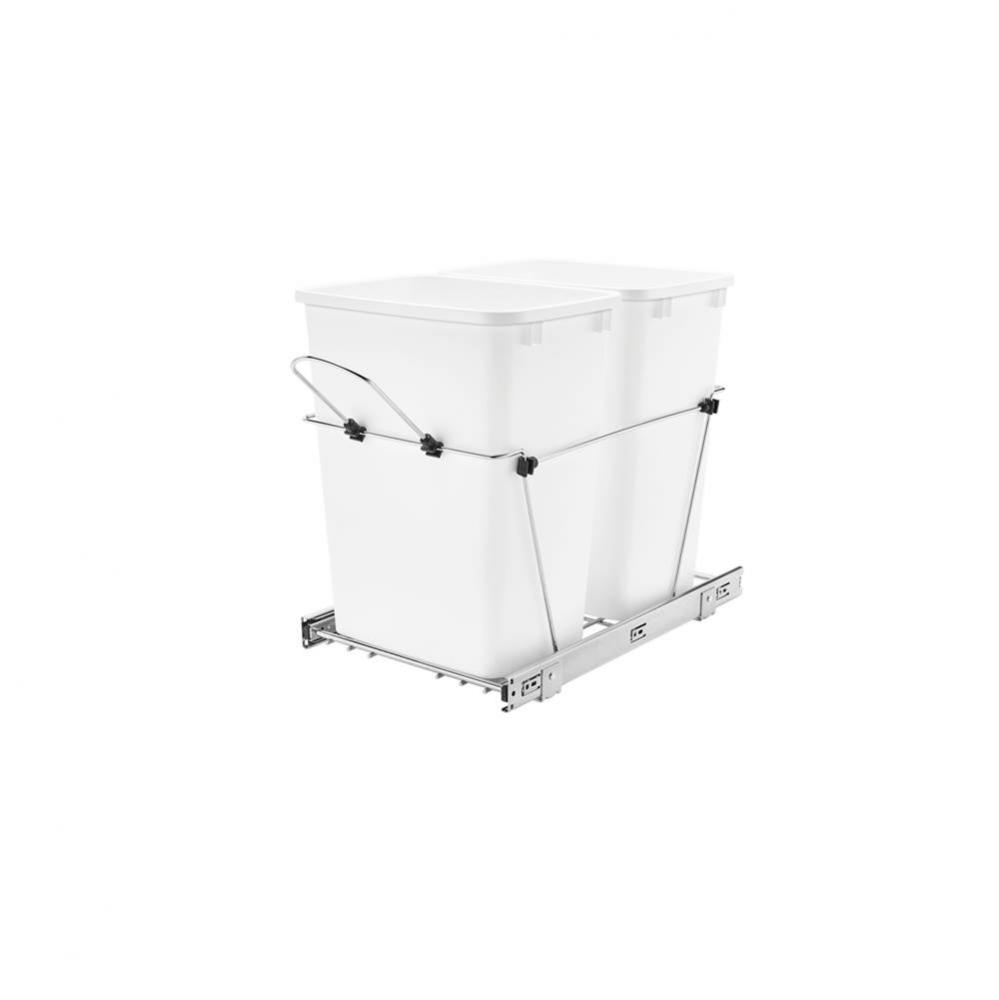 Double 35 Qrt Pull-Out Waste Containers