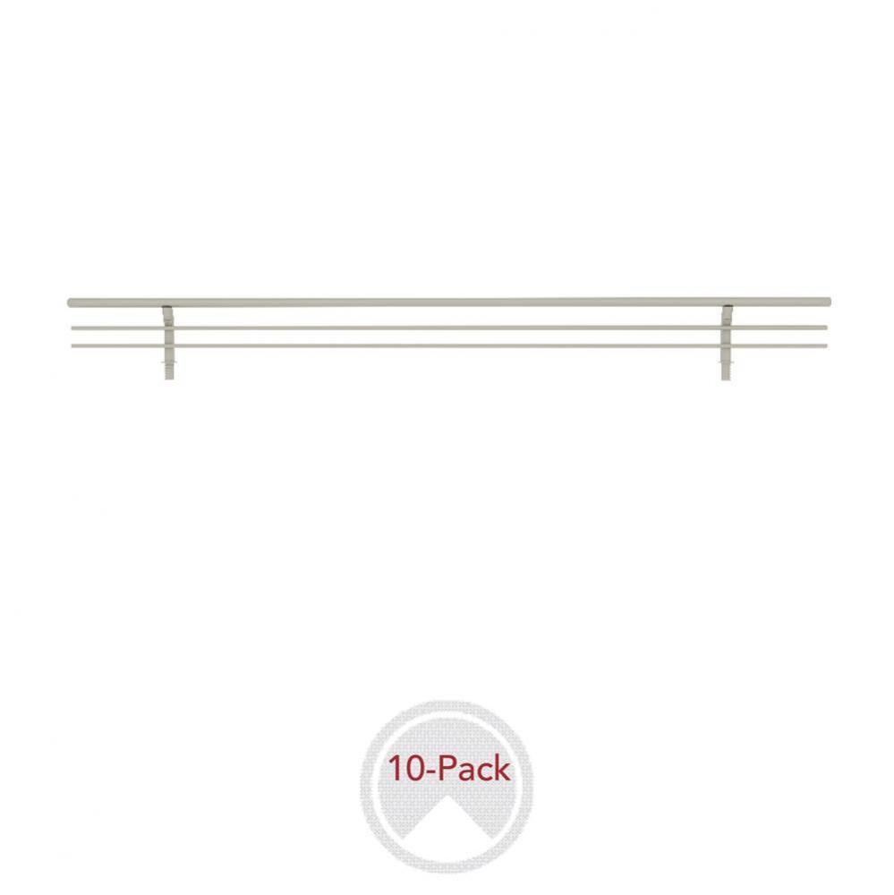 Sidelines Closet Shoe Rail for Custom Closet Systems (10 pack)