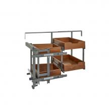 Rev-A-Shelf 499-18-LWN - Wood Blind Corner Cabinet Organizer w/Soft Close