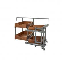 Rev-A-Shelf 499-18-RWN - Wood Blind Corner Cabinet Organizer w/Soft Close