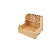 Rev-A-Shelf 4FSCO-24SC-1 - Wood Base Cabinet Food Storage Container Pull Out Organizer w/Soft Close