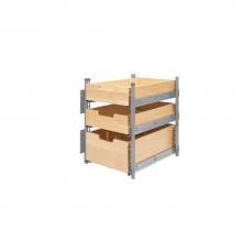 Rev-A-Shelf 4PIL-18SC-SV-3 - Base Cabinet Pull Out Wood Drawer Pilaster System