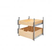 Rev-A-Shelf 4PIL-24SC-SV-2 - Base Cabinet Pull Out Wood Drawer Pilaster System