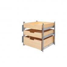 Rev-A-Shelf 4PIL-24SC-SV-3 - Base Cabinet Pull Out Wood Drawer Pilaster System