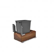 Rev-A-Shelf 4WC-WN-15DM1-SC - Walnut Bottom Mount Pull Out Waste/Trash Container
