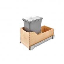 Rev-A-Shelf 4WCSC-128-19-1 - Wood Vanity Cabinet Pull Out Trash/Waste Container w/Soft Close
