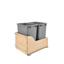 Rev-A-Shelf 4WCSC-1835DMND-2 - Wood Pull Out Trash/Waste Container w/Soft Close for Inset Cabinet Door