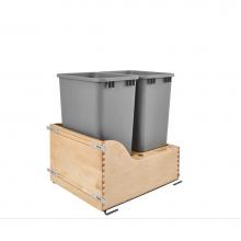 Rev-A-Shelf 4WCSD-2150DM-2 - Wood Pull Out Trash/Waste Container w/Soft Close and Servo Drive System