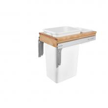 Rev-A-Shelf 4WCTM-1550DM1-343-FL - Wood Top Mount Pull Out Single Trash/Waste Container For Full Height Cabinets