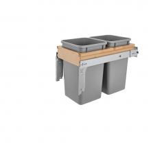 Rev-A-Shelf 4WCTM-15BBSCDM2 - Wood Top Mount Pull Out Trash/Waste Container w/BB Soft Close