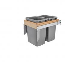 Rev-A-Shelf 4WCTM-18INDM-2 - Wood Top Mount Pull Out Trash/Waste Container for Inset Cabinet Door