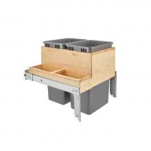 Rev-A-Shelf 4WCTM-2450BBSCDM-2 - Wood Top Mount Pull Out Trash/Waste Container w/BB Soft Close