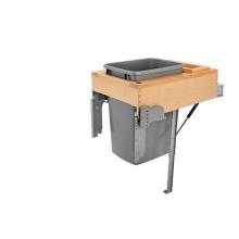 Rev-A-Shelf 4WCTM-RM-1835DM-1 - Wood Top Mount Pull Out Trash/Waste Container w/Soft Close/Open