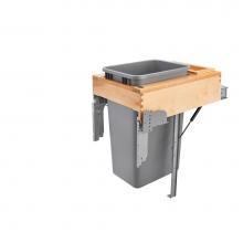 Rev-A-Shelf 4WCTM-RM-1850DM-1 - Wood Top Mount Pull Out Trash/Waste Container w/Soft Close/Open