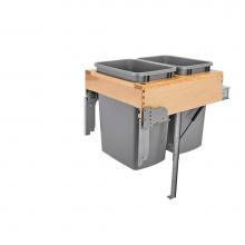 Rev-A-Shelf 4WCTM-RM-2135DM-2 - Wood Top Mount Pull Out Trash/Waste Container w/Soft Close/Open